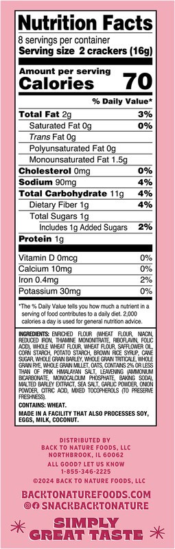slide 2 of 5, Back to Nature Flatbread Crackers, Pink Himalayan Salt, 5 oz