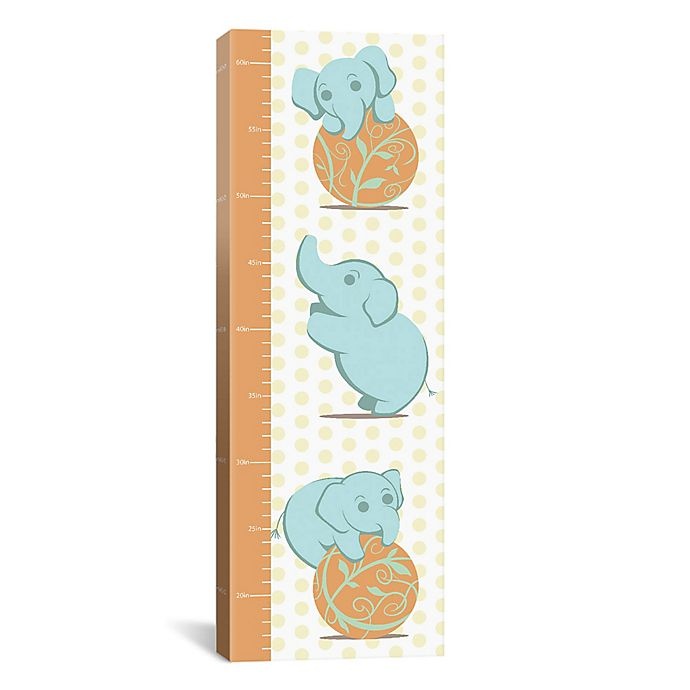 slide 1 of 2, iCanvas Play Like An Elephant Growth Chart Canvas Wall Art, 36 in x 12 in