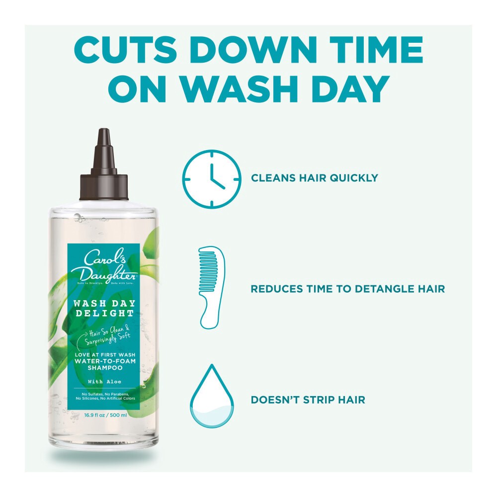 slide 6 of 6, Carol's Daughter Wash Day Delight Love At First Wash Water-To-Foam Shampo, 16.9 fl oz