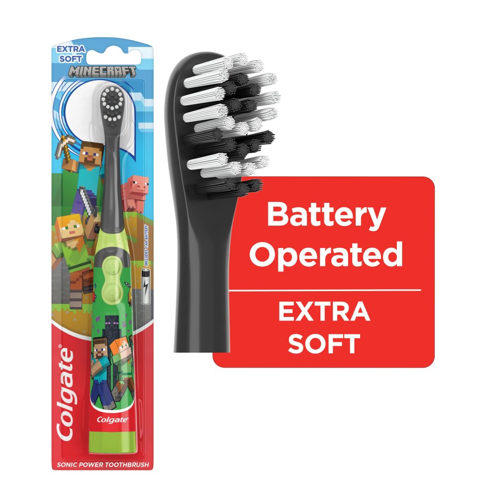 slide 3 of 6, Colgate Kids Battery Powered Minecraft Toothbrush, 1 ct
