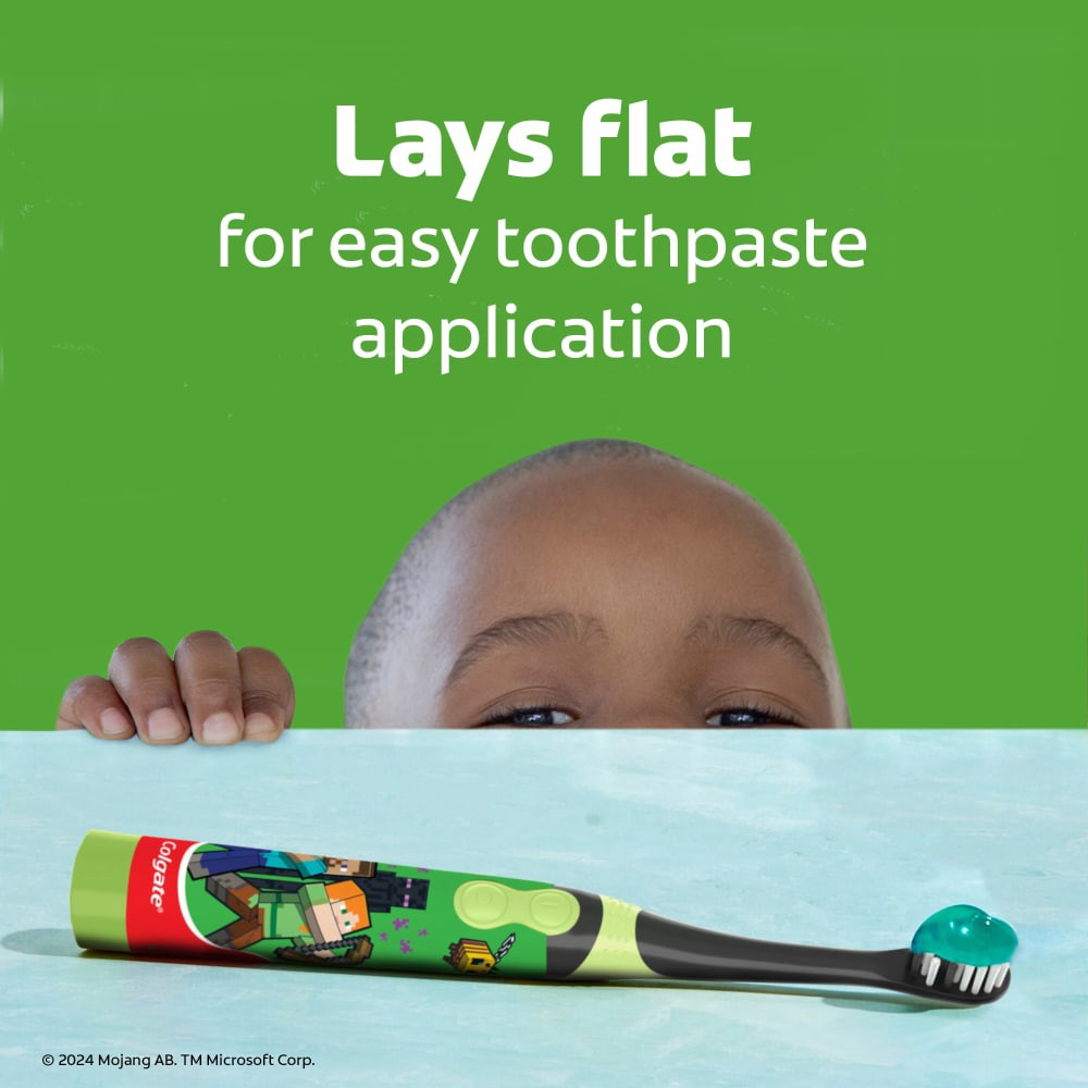 slide 2 of 6, Colgate Kids Battery Powered Minecraft Toothbrush, 1 ct