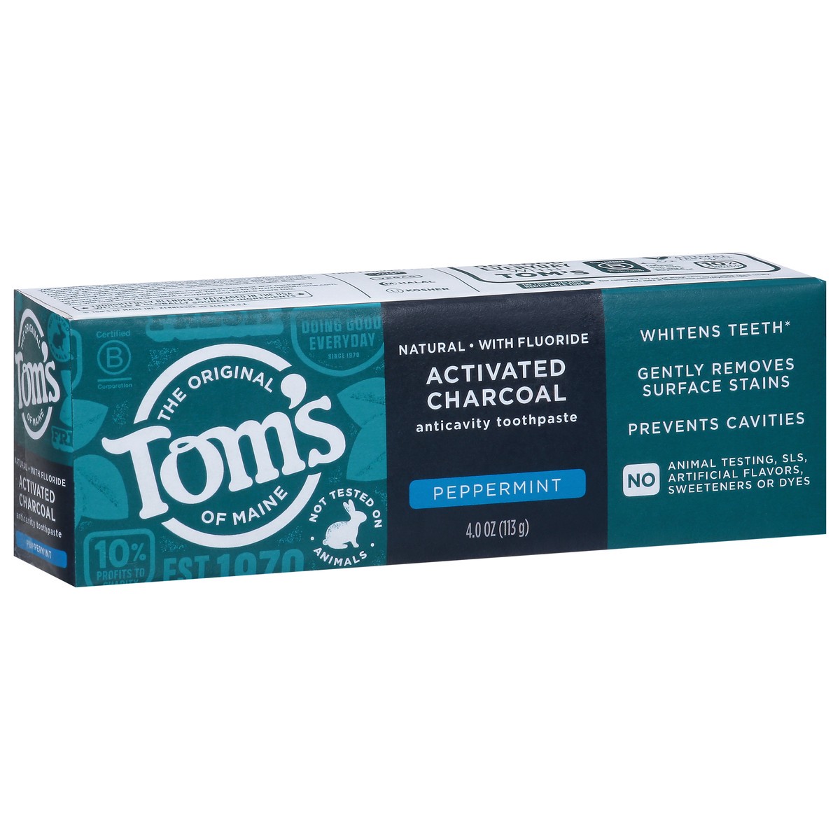 slide 17 of 17, Tom's of Maine Tom’s of Maine Natural Activated Charcoal Toothpaste with Fluoride, 4 oz