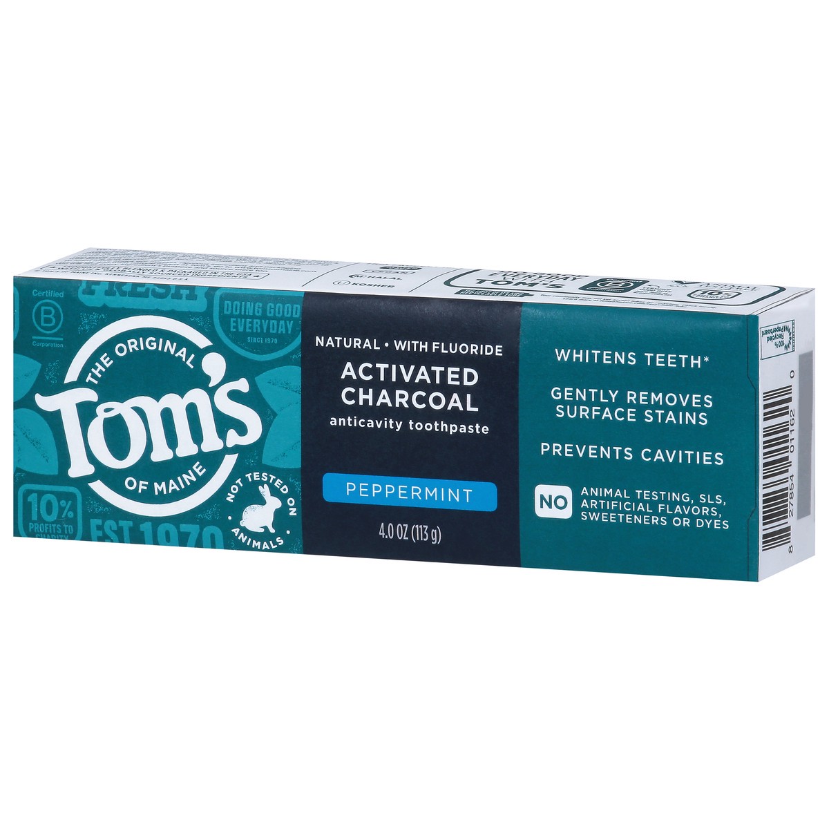 slide 2 of 17, Tom's of Maine Tom’s of Maine Natural Activated Charcoal Toothpaste with Fluoride, 4 oz