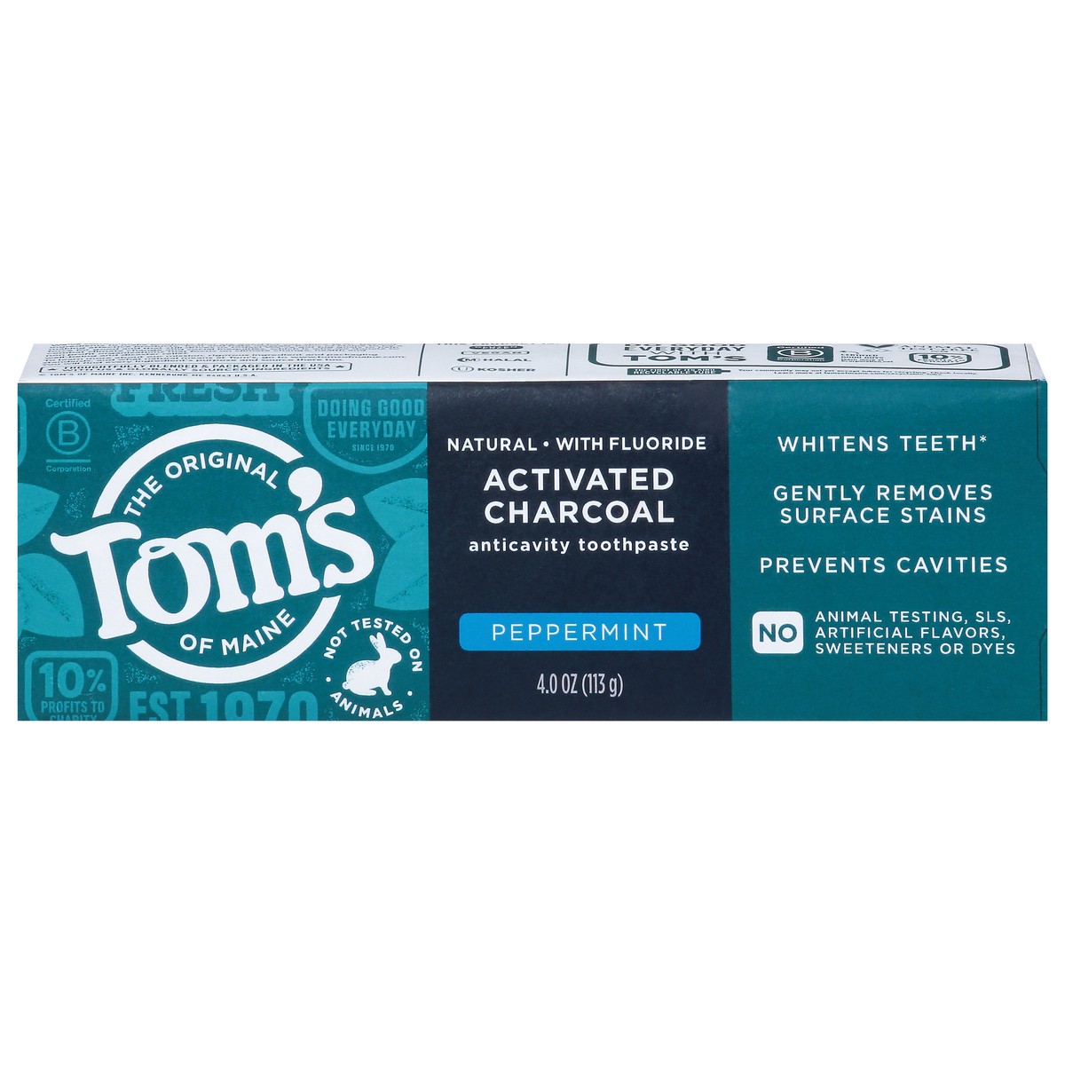 slide 7 of 17, Tom's of Maine Tom’s of Maine Natural Activated Charcoal Toothpaste with Fluoride, 4 oz