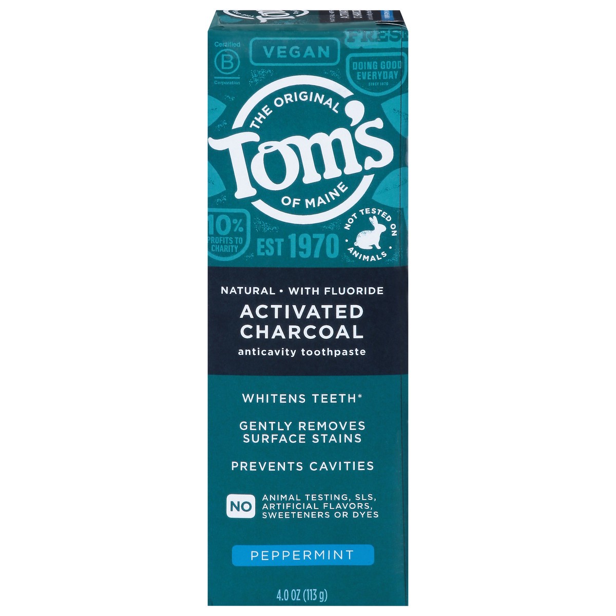 slide 14 of 17, Tom's of Maine Tom’s of Maine Natural Activated Charcoal Toothpaste with Fluoride, 4 oz