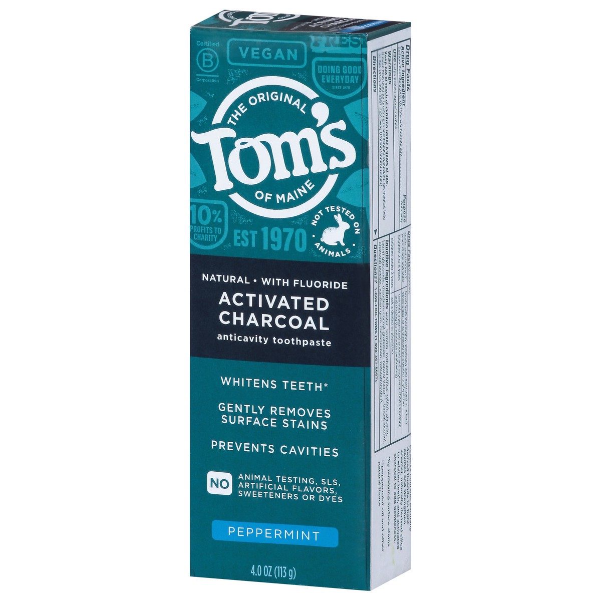 slide 12 of 17, Tom's of Maine Tom’s of Maine Natural Activated Charcoal Toothpaste with Fluoride, 4 oz