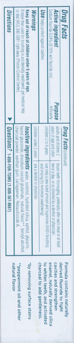 slide 11 of 17, Tom's of Maine Tom’s of Maine Natural Activated Charcoal Toothpaste with Fluoride, 4 oz