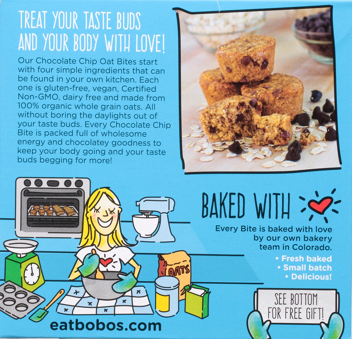 slide 9 of 10, Bobo's Chocolate Chip Oat Bites 5 - 1.3 oz Oat Bites, 5 ct