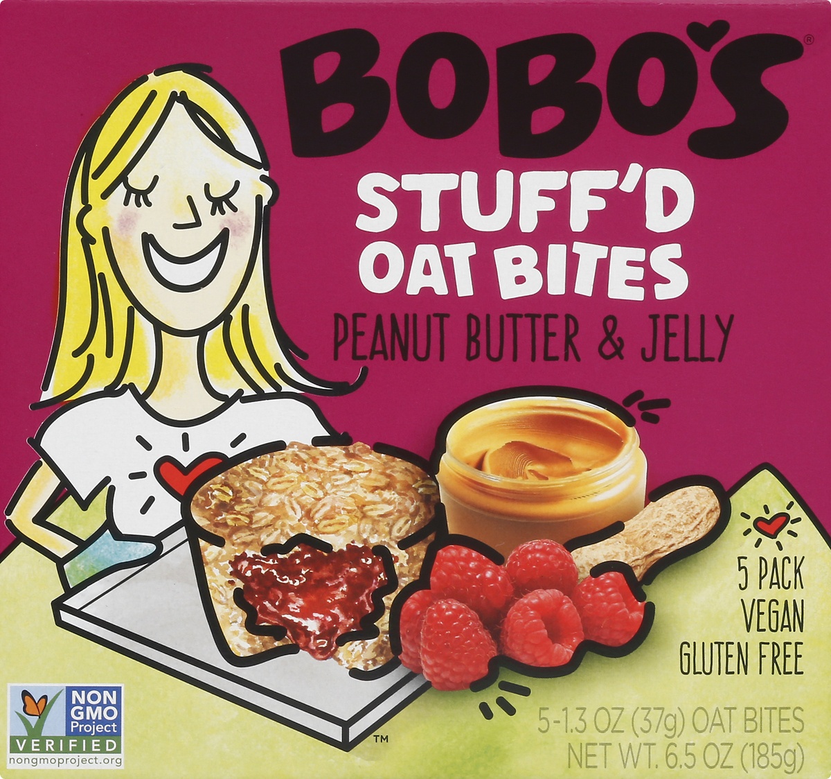 slide 9 of 10, Bobo's Bites - Peanut Butter & Jelly, 6.5 oz