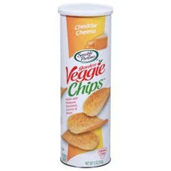Sensible Portions Garden Veggie Chips Cheddar Cheese Potato Crisps 5 oz. Canister