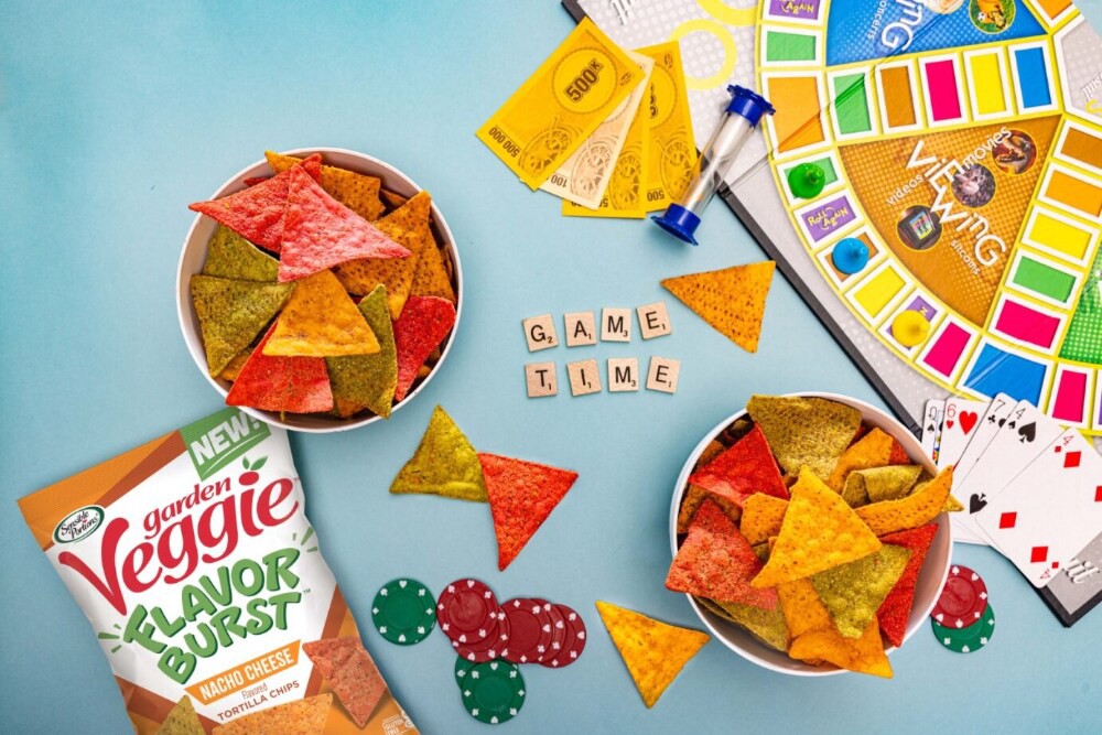 slide 3 of 3, Sensible Portions Garden Veggie Flavor Burst Nacho Tortilla Chips, 6 oz