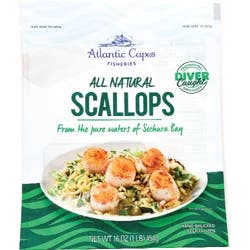Atlantic Capes Fisheries 20/30 Count Frozen Peruvian Scallops 16 Oz
