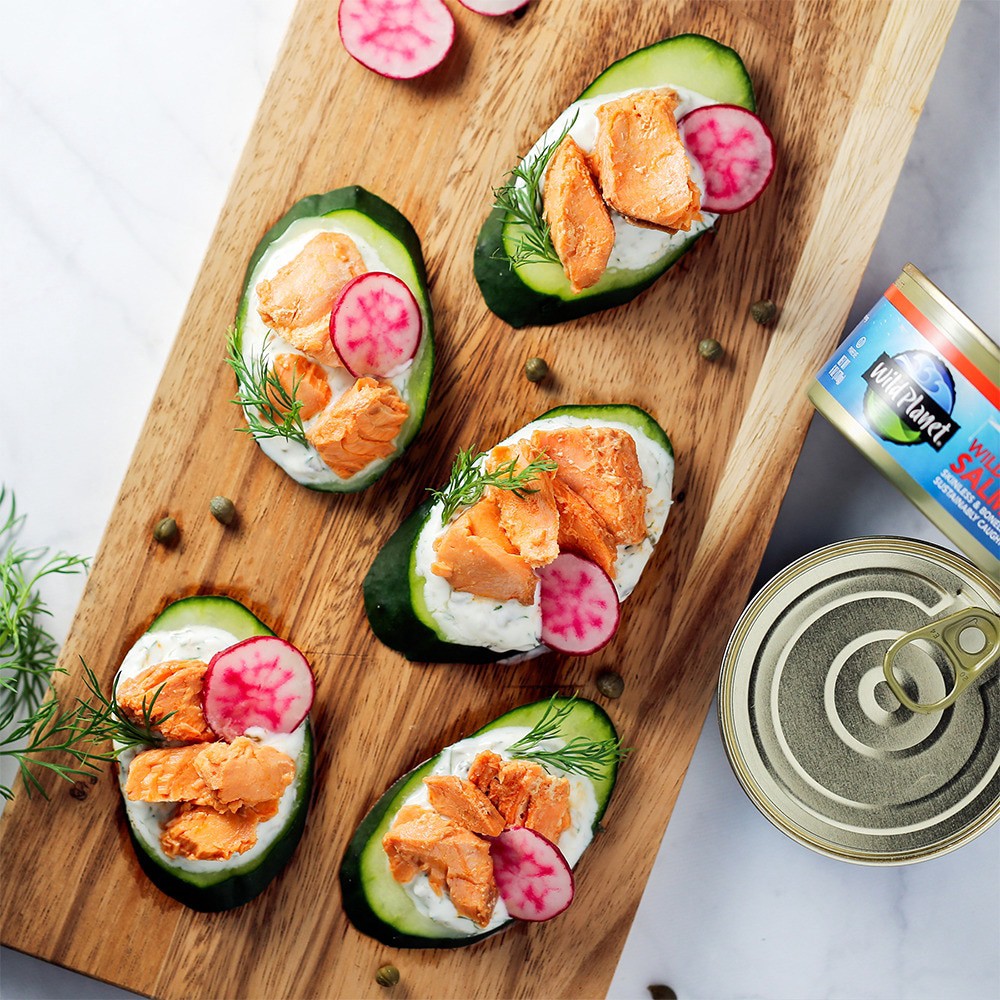 slide 4 of 5, Wild Planet Salmon Wild Sockeye, 6 oz