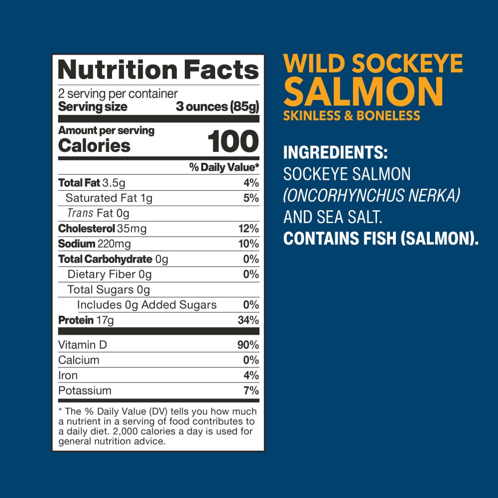 slide 3 of 5, Wild Planet Salmon Wild Sockeye, 6 oz