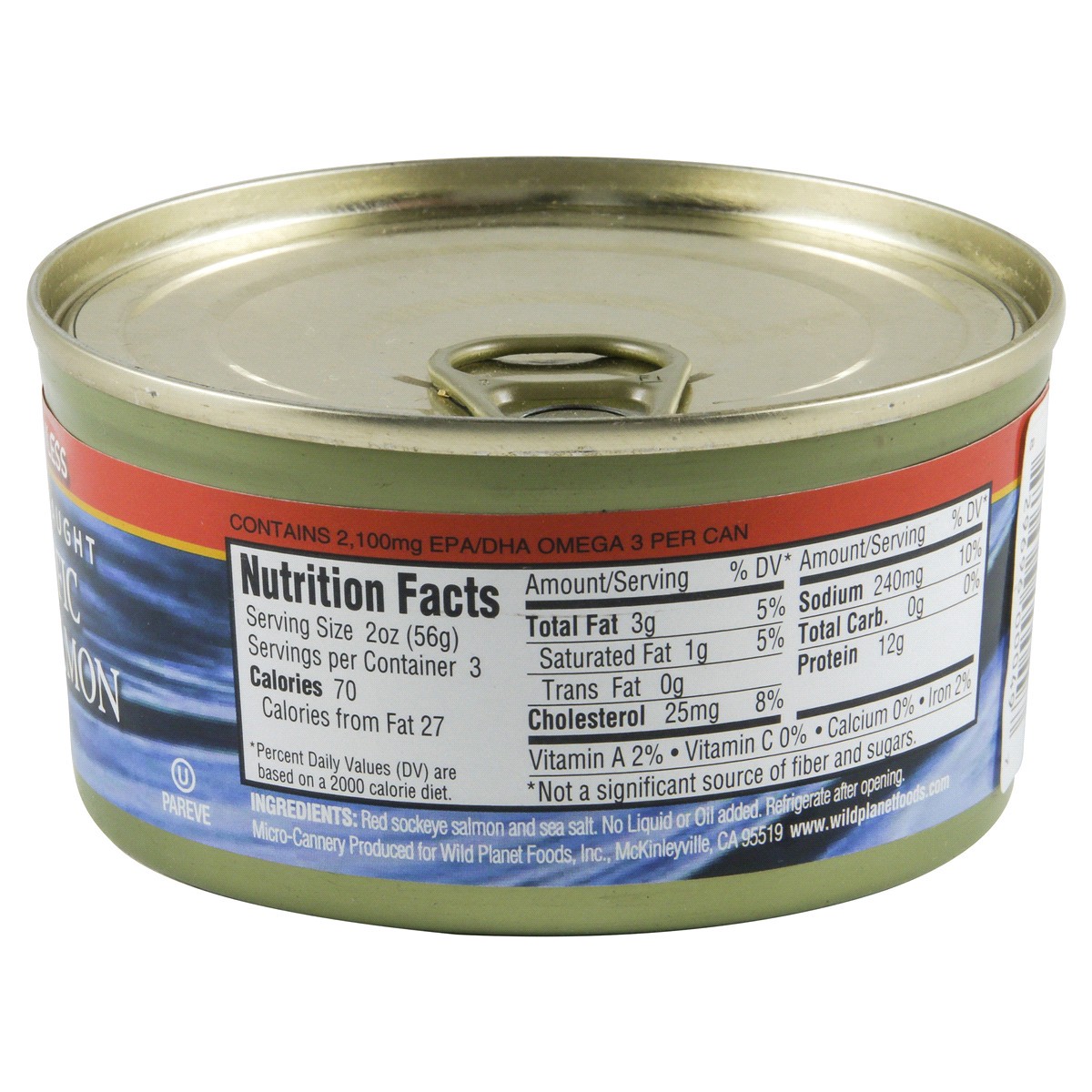 slide 4 of 4, Wild Planet Salmon Wild Sockeye, 6 oz