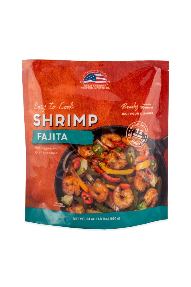 slide 2 of 2, Great American Seafood Shrimp Fajitas, 24 oz