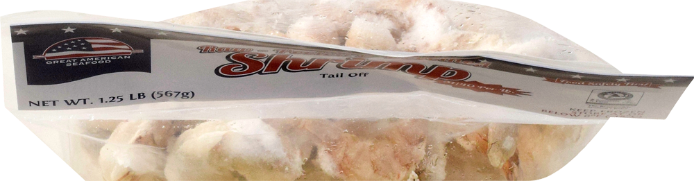 slide 3 of 4, Great American Seafood Raw - Peeled & Deveined Tail Off Shrimp, 1.25 lb