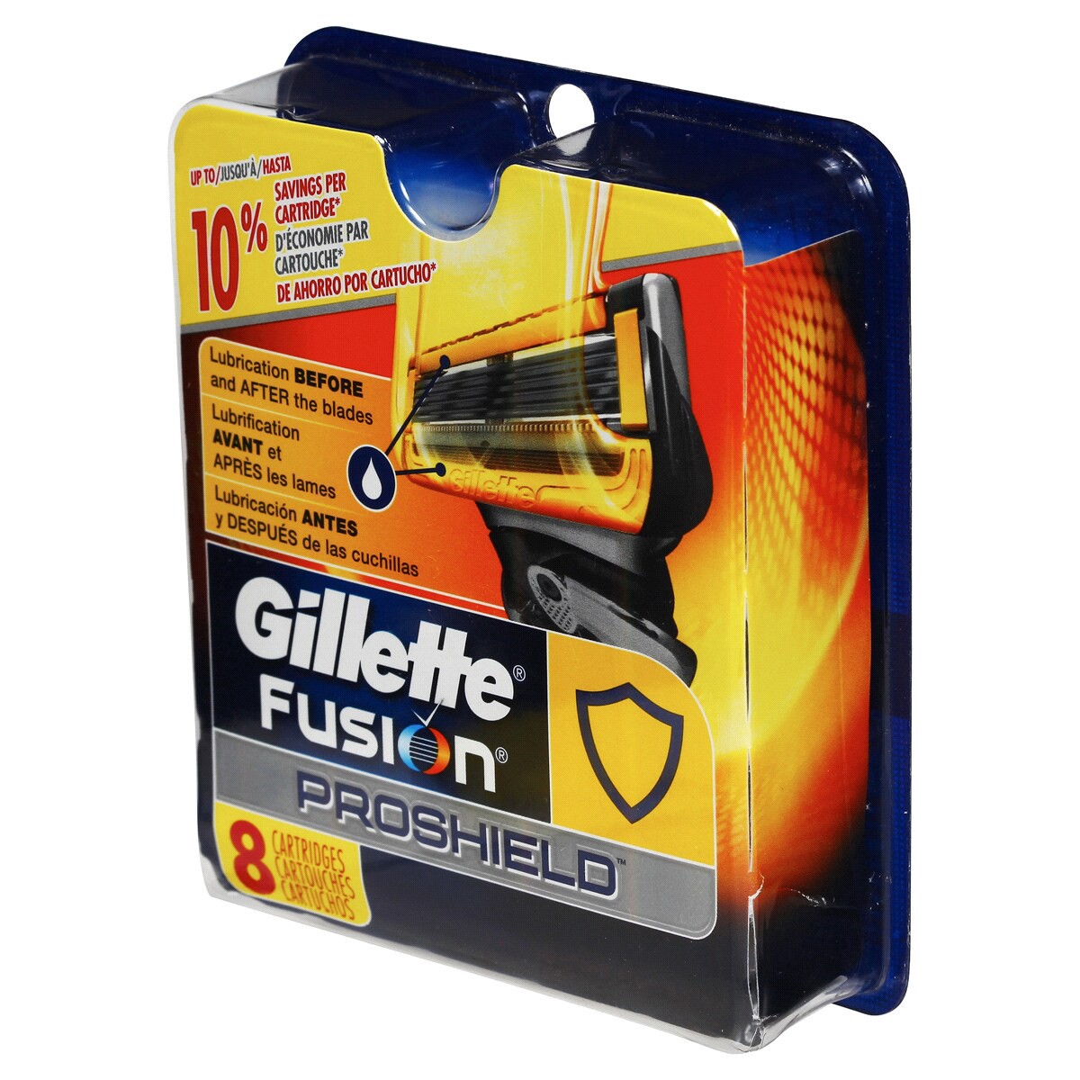 slide 5 of 9, Fusion5 ProGlide Shield Razor Refills for Men, 8 Razor Blade Refills for FlexBall Razor Handle, 2x Lubrication, Precision Trimmer for Men, 8 ct