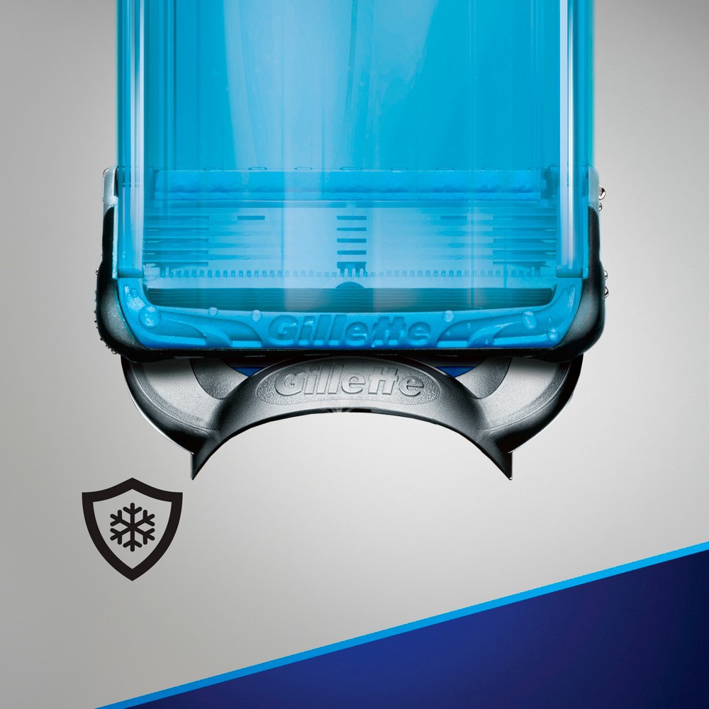 slide 7 of 10, Fusion5 ProGlide Chill Razor Refills, 8 Razor Cartridges for Flexball Handle, 5-Blade Razor Blades, 2x Cooling Lubrication, 8 ct