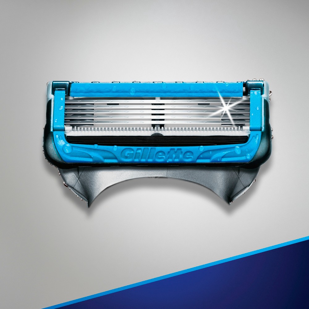 slide 5 of 10, Fusion5 ProGlide Chill Razor Refills, 8 Razor Cartridges for Flexball Handle, 5-Blade Razor Blades, 2x Cooling Lubrication, 8 ct