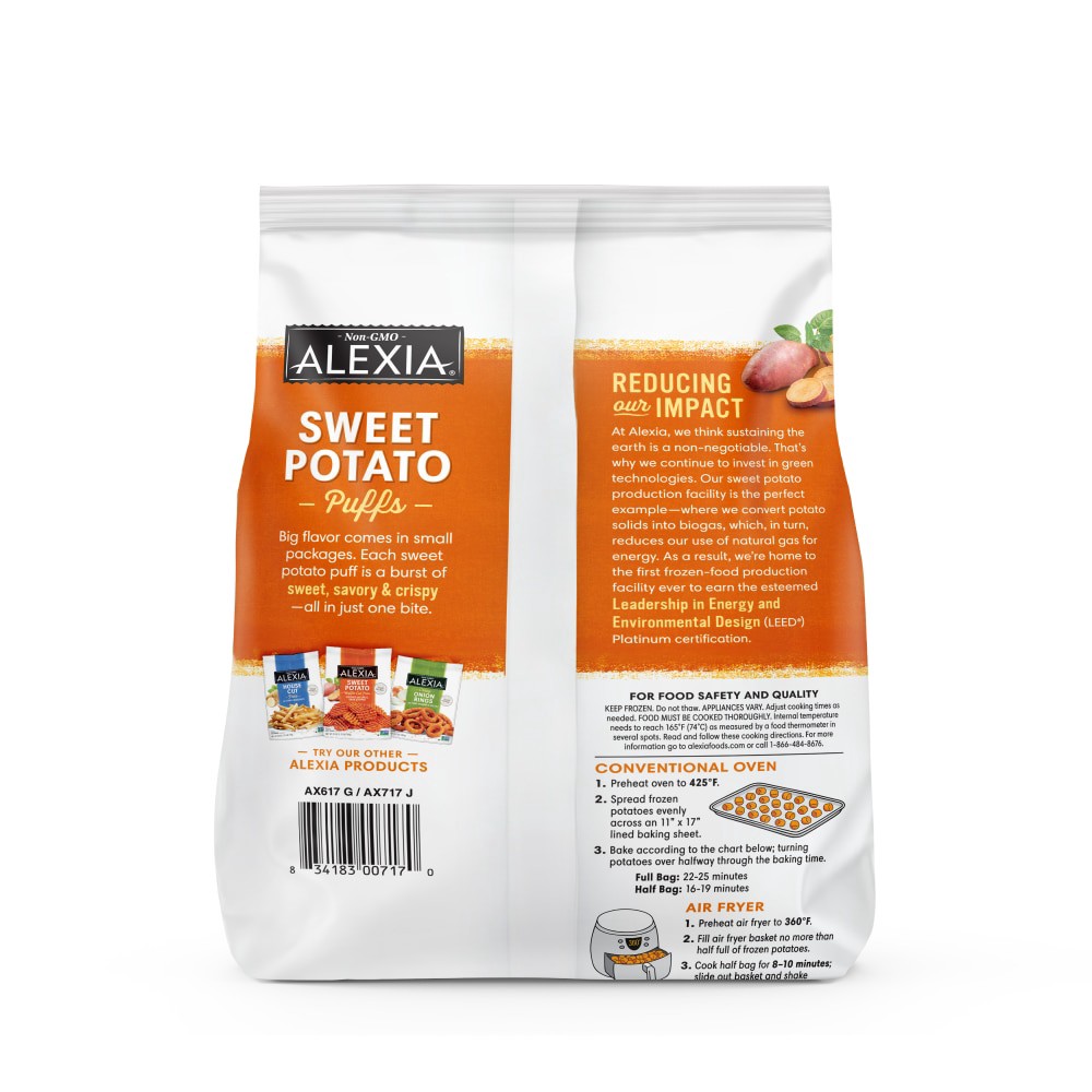 slide 5 of 6, Alexia Sweet Potato Puffs Bitze-Sized and Crispy 20oz, 20 oz