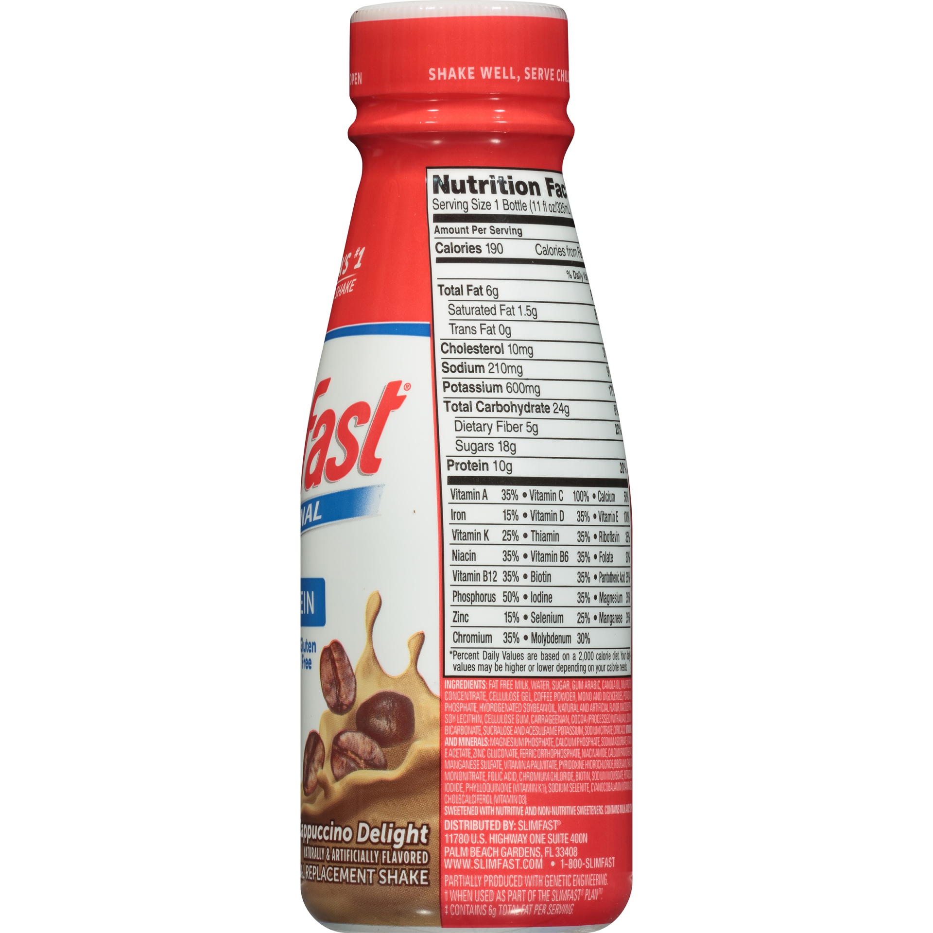 slide 3 of 6, SlimFast Original Cappuccino Delight Meal Replacement Shake, 11 fl oz