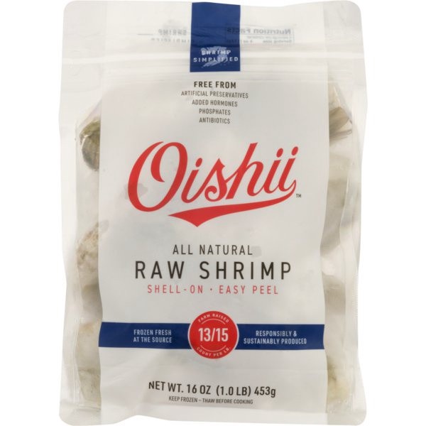 slide 1 of 1, Oishii Ez Peel Shrimp, 16 oz