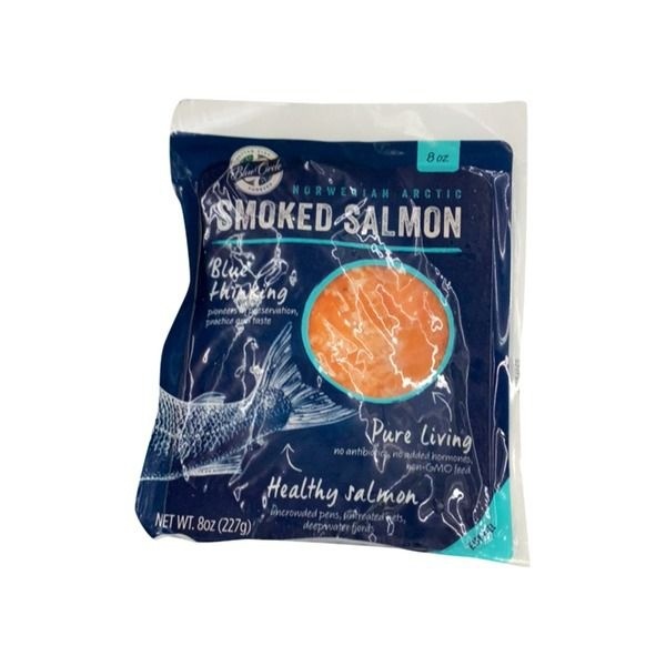 slide 1 of 1, Blue Circle Norwegian Arctic Smoked Salmon Lox, 8 oz