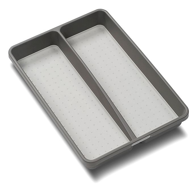 slide 1 of 1, madesmart 2-Compartment Mini Utensil Tray - Grey, 1 ct