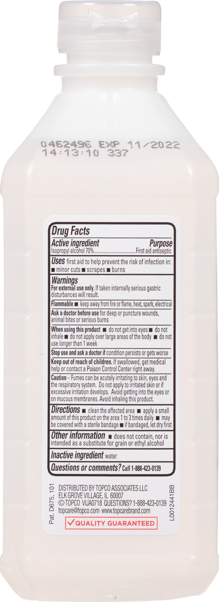 slide 6 of 6, TopCare Health 70% Isopropyl Alcohol First Aid Antiseptic 16 fl oz, 16 fl oz