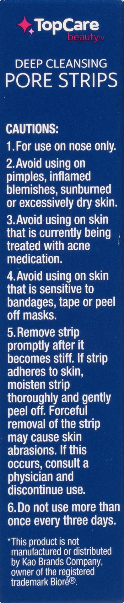 slide 2 of 6, TopCare Beauty Deep Cleansing Pore Strips 8 ea, 8 ct