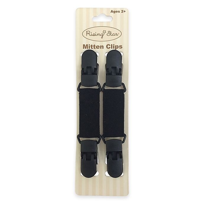 slide 1 of 1, Rising Star Mitten Clips - Black, 1 ct