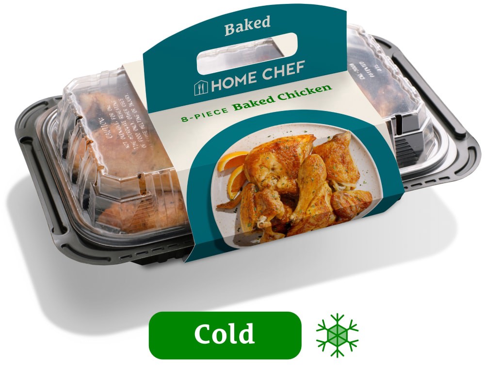 slide 2 of 3, Home Chef Baked Chicken 8 Piece Cold, 8 ct
