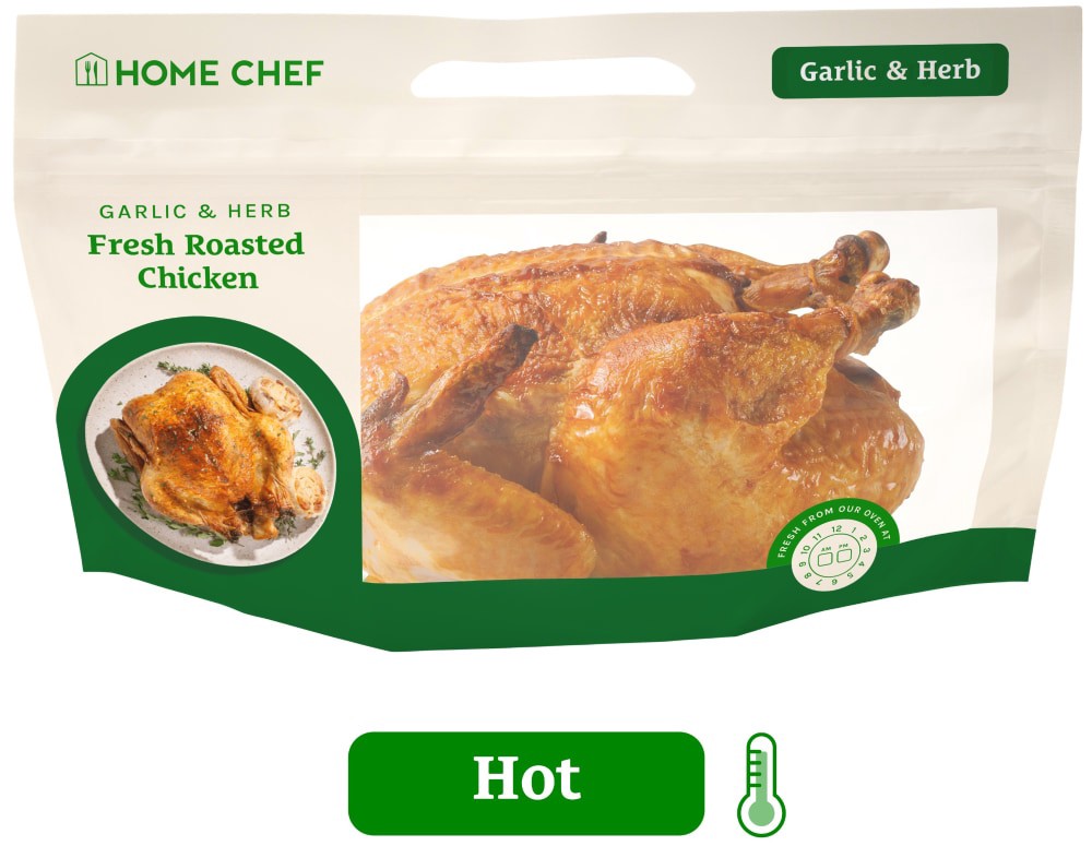 slide 2 of 2, Home Chef Garlic & Herb Roasted Whole Chicken (Not Available Before 11:00 Am Daily), 32 oz
