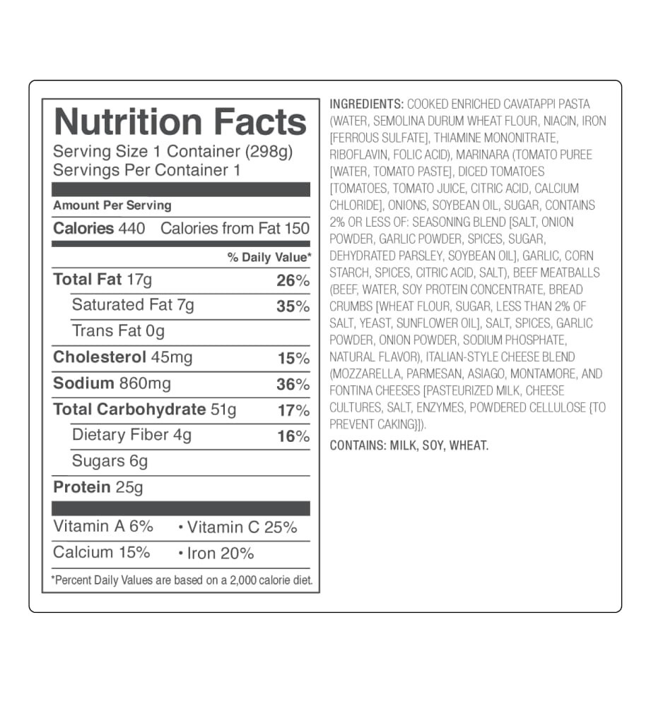 slide 2 of 2, Home Chef Heat & Eat Cavatappi And Beef Meatballs, 11 oz