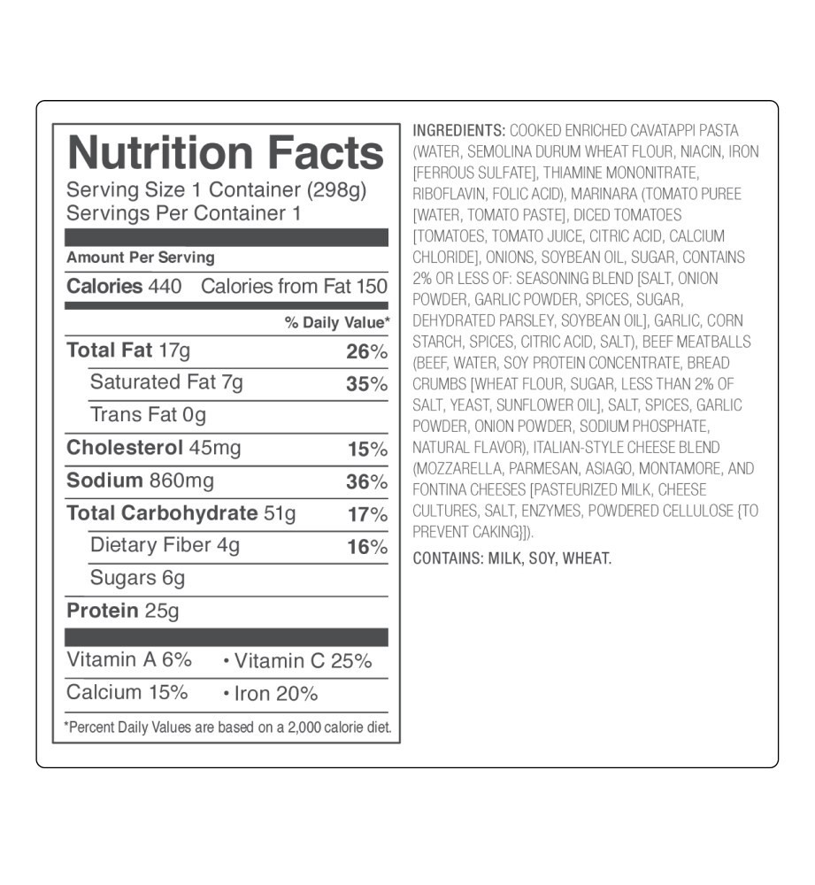 slide 2 of 2, Home Chef Heat & Eat Cavatappi And Beef Meatballs, 11 oz