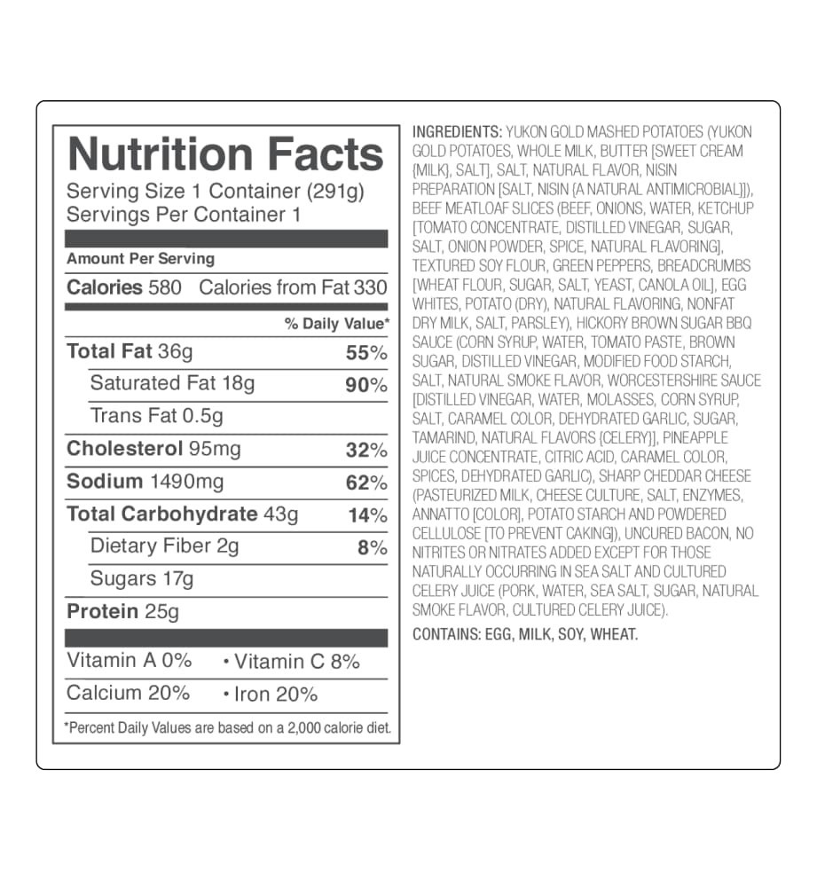 slide 2 of 2, Home Chef Heat & Eat Beef Meatloaf With Loaded Mashed Potatoes, 10 oz