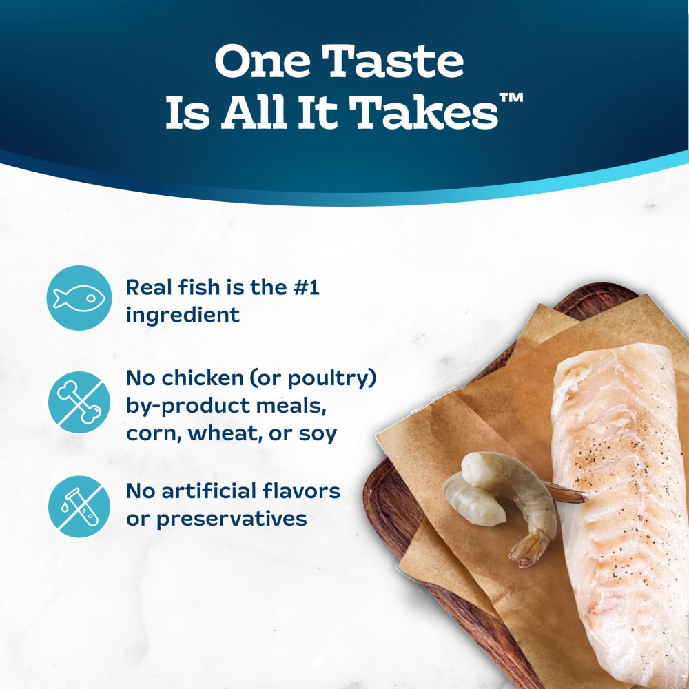 slide 4 of 6, Blue Buffalo Tastefuls Wet Cat Food, Fish & Shrimp, 5.5 oz