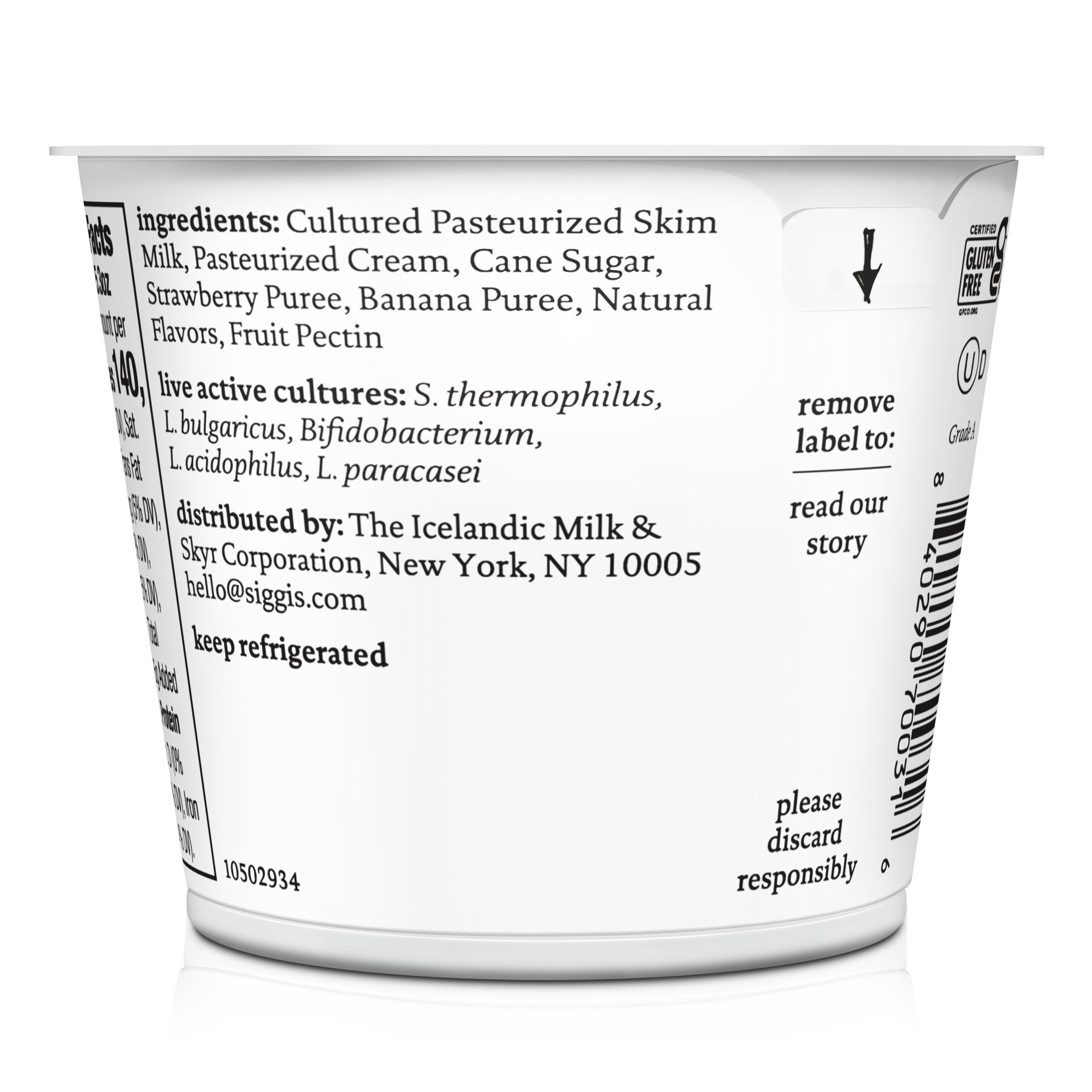 slide 3 of 6, Siggi's Low-Fat Icelandic Strained Skyr Yogurt - Strawberry Banana, 5.3 oz