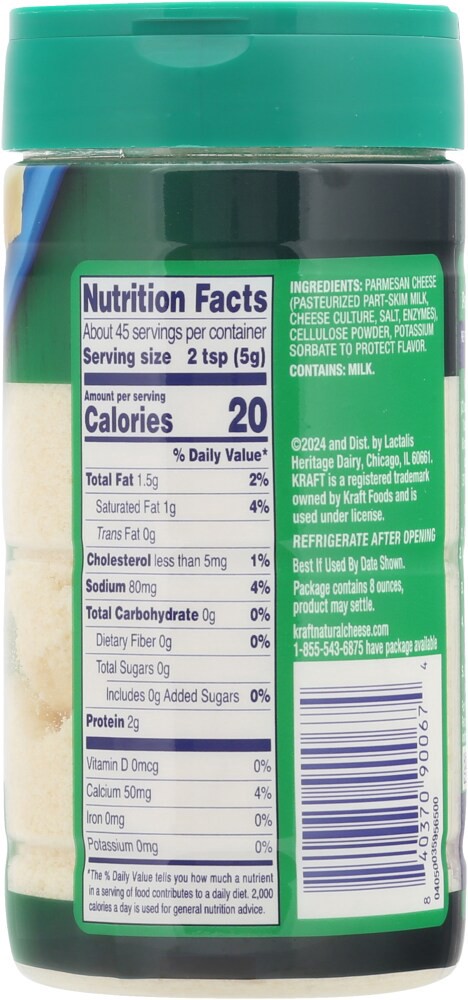 slide 3 of 4, Kraft Grated Parmesan Cheese Shaker Bottle, 8 oz
