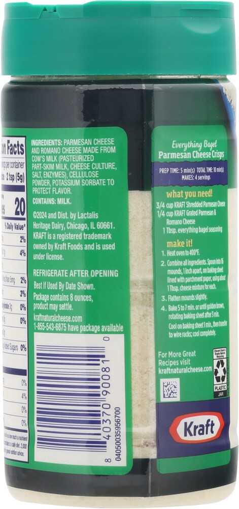 slide 4 of 4, Kraft Grtd Parm Romano, 8 oz