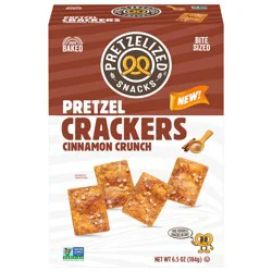 Pretzelized Snacks Cinnamon Crunch Bite Sized Pretzel Crackers