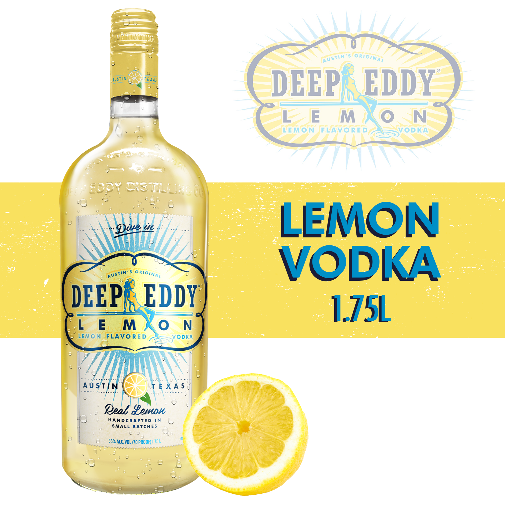 slide 3 of 3, Deep Eddy Vodka Flavors- Lemon, 1750 ml, 1750 ml