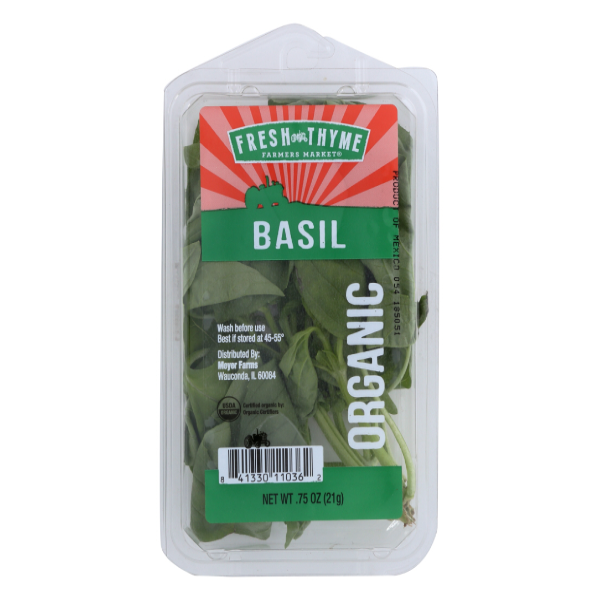 slide 1 of 1, Fresh Thyme Organic Basil, 1 ct