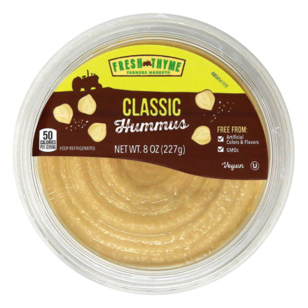 slide 1 of 1, Fresh Thyme Hummus Classic, 8 oz