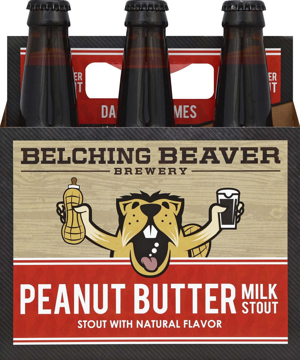 slide 4 of 4, Belching Beaver Peanut Butter Milk Stout Bottles, 6 ct; 12 oz