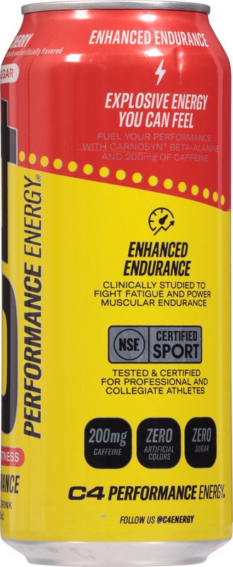 slide 4 of 5, C4 Sport Performance Cherry Popsicle Energy Drink, 16 fl oz can, 16 fl oz