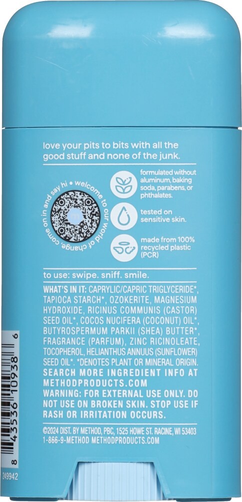 slide 2 of 5, method Deodorant, Glacier + Granite, 2.65 oz, 2.65 oz