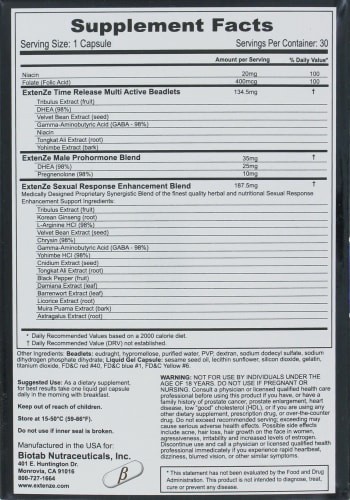 slide 2 of 2, Extenze Male Enhancement Liquid Gelcaps, 30 ct