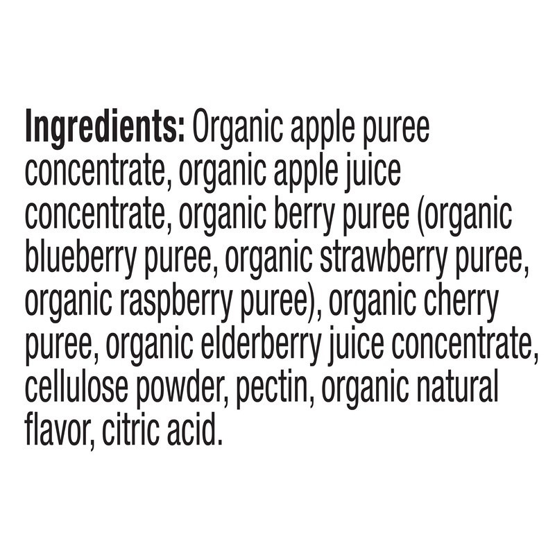 slide 4 of 5, Plum Organics Teensy Snacks Mixed Berry Soft Fruit Snacks .35oz Pouch/5-Count Box, 1.75 oz